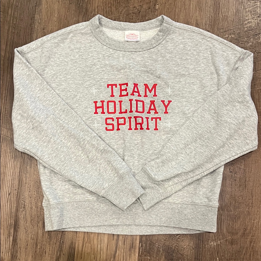 Wondershop Gray Holiday Spirit Sweatshirt